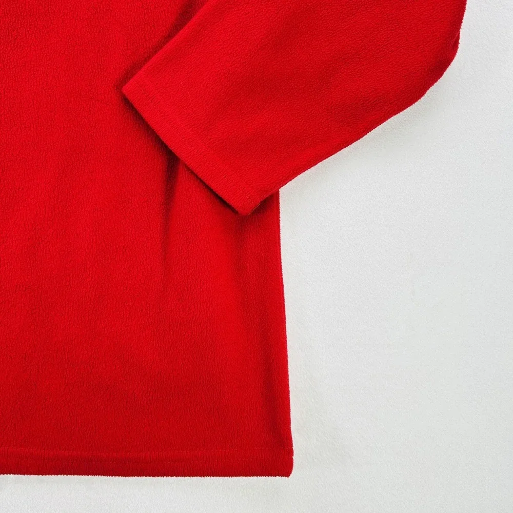 IZOD Pullover Sweater Mens XL Red Fleece Long Sleeve Crewneck Classic Warm Top